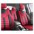 Set Huse Scaune Auto Panda Toronto, tip Alcantara, cu fermoare pentru bancheta rabatabila, rosu negru, 11 piese Automobile ProTravel