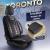 Set Huse Scaune Auto Panda Toronto, tip Alcantara, cu fermoare pentru bancheta rabatabila, negru, 11 piese Automobile ProTravel