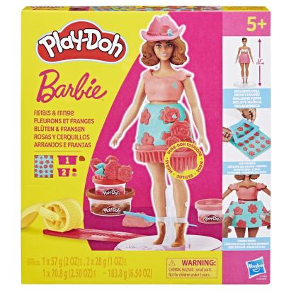 PLAY DOH BARBIE SET PLASTELINA CREATII VESTIMENTARE CU FLORI SI FRANJURI COWBOY SuperHeroes ToysZone