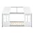 Pat Copii tip Casuta Montessori Semi Deschis cu Protectie Impotriva Caderilor, Dimensiuni 200x120cm, Lemn de Brad, Gri/Alb