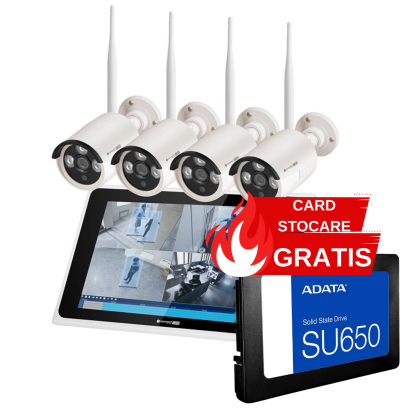 Kit supraveghere Wi-Fi Connect C210 Tuya Kruger&Matz + Cadou SSD 256GB SafetyGuard Surveillance