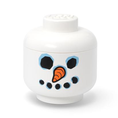 LEGO Cutie depozitare L cap minifigurină LEGO - Om de zăpadă Quality Brand