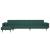Canapea extensibilă în formă de L verde 275x140x70 cm catifea GartenMobel Dekor
