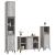 Set mobilier de baie, 3 piese, gri sonoma, lemn prelucrat GartenMobel Dekor