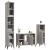 Set mobilier de baie, 3 piese, gri sonoma, lemn prelucrat GartenMobel Dekor
