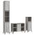 Set mobilier de baie, 3 piese, gri sonoma, lemn prelucrat GartenMobel Dekor