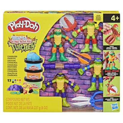 PLAY DOH POVESTIRI CU TESTOASE NINJA ADOLESCENTE MUTANTE SET PLASTELINA CREATII COWABUNGA SuperHeroes ToysZone