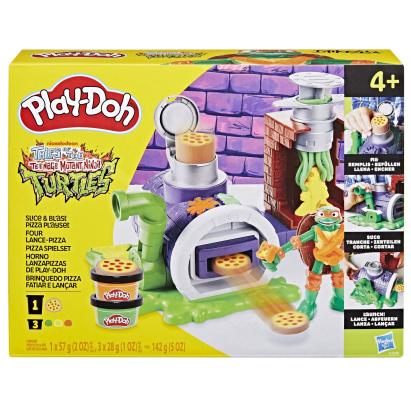 PLAY DOH POVESTIRI CU TESTOASE NINJA ADOLESCENTE MUTANTE SET PLASTELINA PIZZA TAIE SI ARUNCA SuperHeroes ToysZone