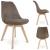 Scaun bucatarie/living, stofa, lemn, maro, 49x55x82 cm, Alta GartenVIP DiyLine