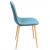 Scaun bucatarie/living, Jumi, Vigo, catifea, metal, albastru marin si natur, 44x52x85 cm GartenVIP DiyLine
