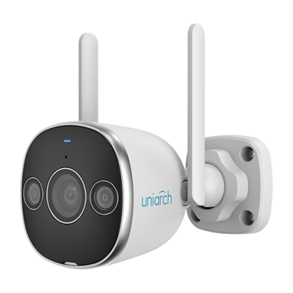 Camera IP WiFI, 3MP, lentila 2.8mm, IR 20m, Lumina Alba 10m, Audio bidirectional, Slot card SD, IP67- Uniarch Uho-B2D-M3F3D SafetyGuard Surveillance