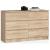 Comoda cu 6 sertare, PAL laminat, 120x40x77 cm, stejar sonoma Household NewTrend
