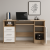 Birou ANA pentru calculator, cu 3 sertare si 1 usa, 124x52x74 cm, stejar sonoma si alb Household NewTrend