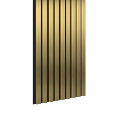 Riflaj MDF decorativ LDA PREMIUM de tip Panou Acustic, Auriu, 260x40 cm Household NewTrend