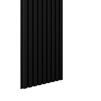 Riflaj MDF decorativ LDA PREMIUM de tip Panou Acustic, Negru, 260x40 cm Household NewTrend