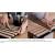 Riflaj MDF decorativ LDA PREMIUM de tip Panou Acustic, Marmura cu insertii aurii, 260x40 cm Household NewTrend