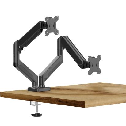 Suport dublu pentru monitor și TV – braț telescopic – prindere pe birou – 45 cm, până la 32” Best CarHome