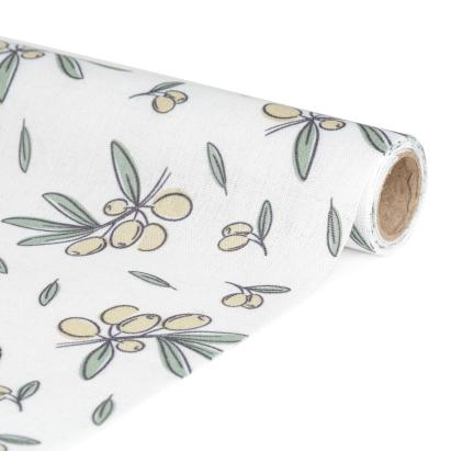 Traversă de masă decorativă – 180 x 28 cm – 70% poliester, 30% bumbac – model măsline Best CarHome