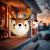 Lampion decorativ din hârtie – model ren – Ø30 cm – maro/alb Best CarHome