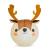 Lampion decorativ din hârtie – model ren – Ø30 cm – maro/alb Best CarHome