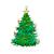 Decorațiune de fereastră – formă brad – cu ventuză – 30 x 29 cm – verde Best CarHome