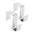 Set suporturi pentru coroniță / decorațiune de ușă – metalice – 7 x 6,5 x 2 cm – 2 bucăți / set Best CarHome