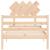 Cadru de pat cu tăblie single, lemn masiv GartenMobel Dekor