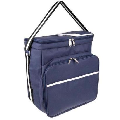 Geanta picnic, termoizolanta, impermeabila, cu maner, albastru, 35x23x35 cm, Isotrade GartenVIP DiyLine
