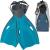 Labe de inot, inotatoare, silicon, albastru, marime reglabila 37-41, 41x22 cm, Bestway  GartenVIP DiyLine