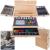 Set pictura si desen, trusa lemn, 83 piese, 26.5x11x35 cm, Kruzzel GartenVIP DiyLine