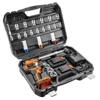 Masina de insurubat, cu impact, cu 2 acumulatori 2 Ah, incarcator 18 V Li-ion, accesorii, 200 Nm, 1/2", NEO GartenVIP DiyLine