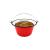 Set pentru servire ceaun, emailat, rosu, 0.8 L, suport cromat GartenVIP DiyLine