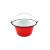 Set pentru servire ceaun, emailat, rosu, 0.8 L, suport cromat GartenVIP DiyLine