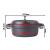 Oala de aluminiu cu capac, negru, 2.2 L, 20 cm, Verk Group GartenVIP DiyLine