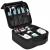 Geanta pentru cosmetice/accesorii baie, Soulima, poliester, PVC, EVA, neagra, 26x9x22.5 cm GartenVIP DiyLine