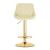 Scaun de bucatarie/bar, Artool, Kast, rotativ, catifea, bej si auriu, 45.5x49x85-105 cm GartenVIP DiyLine
