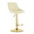 Scaun de bucatarie/bar, Artool, Kast, rotativ, catifea, bej si auriu, 45.5x49x85-105 cm GartenVIP DiyLine