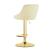 Scaun de bucatarie/bar, Artool, Kast, rotativ, catifea, bej si auriu, 45.5x49x85-105 cm GartenVIP DiyLine