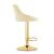 Scaun de bucatarie/bar, Artool, Kast, rotativ, catifea, bej si auriu, 45.5x49x85-105 cm GartenVIP DiyLine