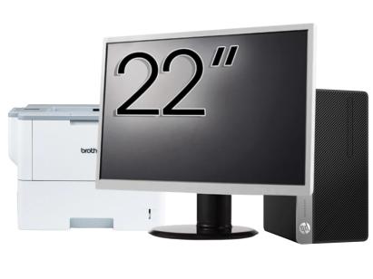 Pachet Calculator Second Hand HP ProDesk 400 G5 MT, Intel Core i5-8500 3.00 - 4.10GHz, 8GB DDR4, 256GB SSD + Monitor 22" + Imprimanta Brother HL-L6300DW NewTechnology Media