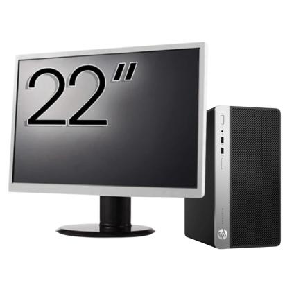 Pachet Calculator Second Hand HP ProDesk 400 G5 MT, Intel Core i5-8500 3.00 - 4.10GHz, 8GB DDR4, 512GB SSD + Monitor 22" NewTechnology Media