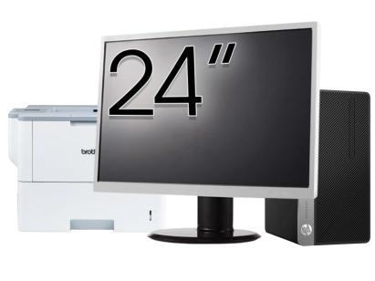 Pachet Calculator Second Hand HP ProDesk 400 G5 MT, Intel Core i5-8500 3.00 - 4.10GHz, 8GB DDR4, 512GB SSD + Monitor 24" + Imprimanta Brother HL-L6300DW NewTechnology Media