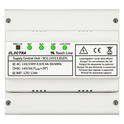 Unitate centrala de alimentare 1 iesire pentru HOME + URBAN + EXPERT, G3 - ELECTRA SCU.14313.ELGTL SafetyGuard Surveillance