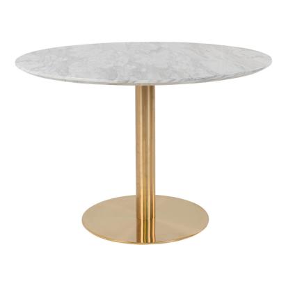 House Nordic Masă rotundă Bolzano 110x75 cm alb-alamă Mobalis Homvera