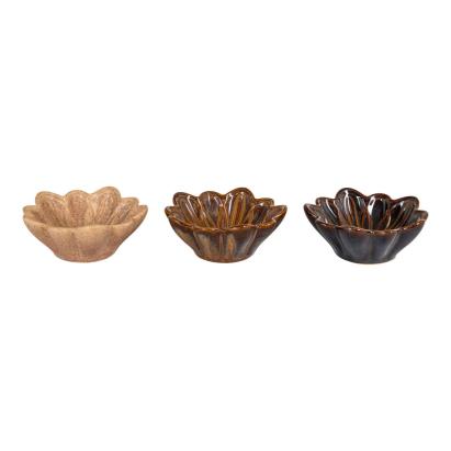 House Nordic Bol, ceramică, bej/maro/maro închis, ø8,5x3,5 cm, 3 buc. Mobalis Homvera