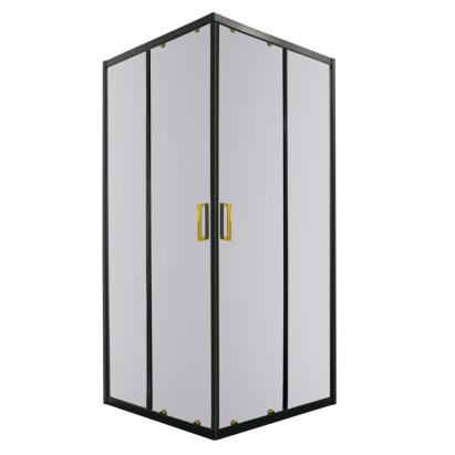 Kerra Cabină de duș pătrată Tiara Square Gold 90x90 cm fără cădiță de duș Mobalis Homvera