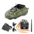 Leziter Barcă cu momeală X2 GPS, ejector spate, camuflaj verde Mobalis Homvera