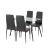 Leziter Set de masă Cruz 4 1 negru Mobalis Homvera