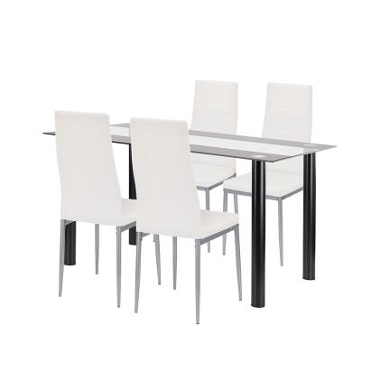 Leziter Set de masă Denton 4 1 alb-gri Mobalis Homvera