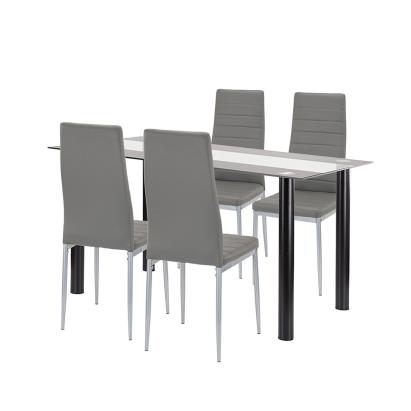 Leziter Set de masă Denton 4 1 gri-gri Mobalis Homvera